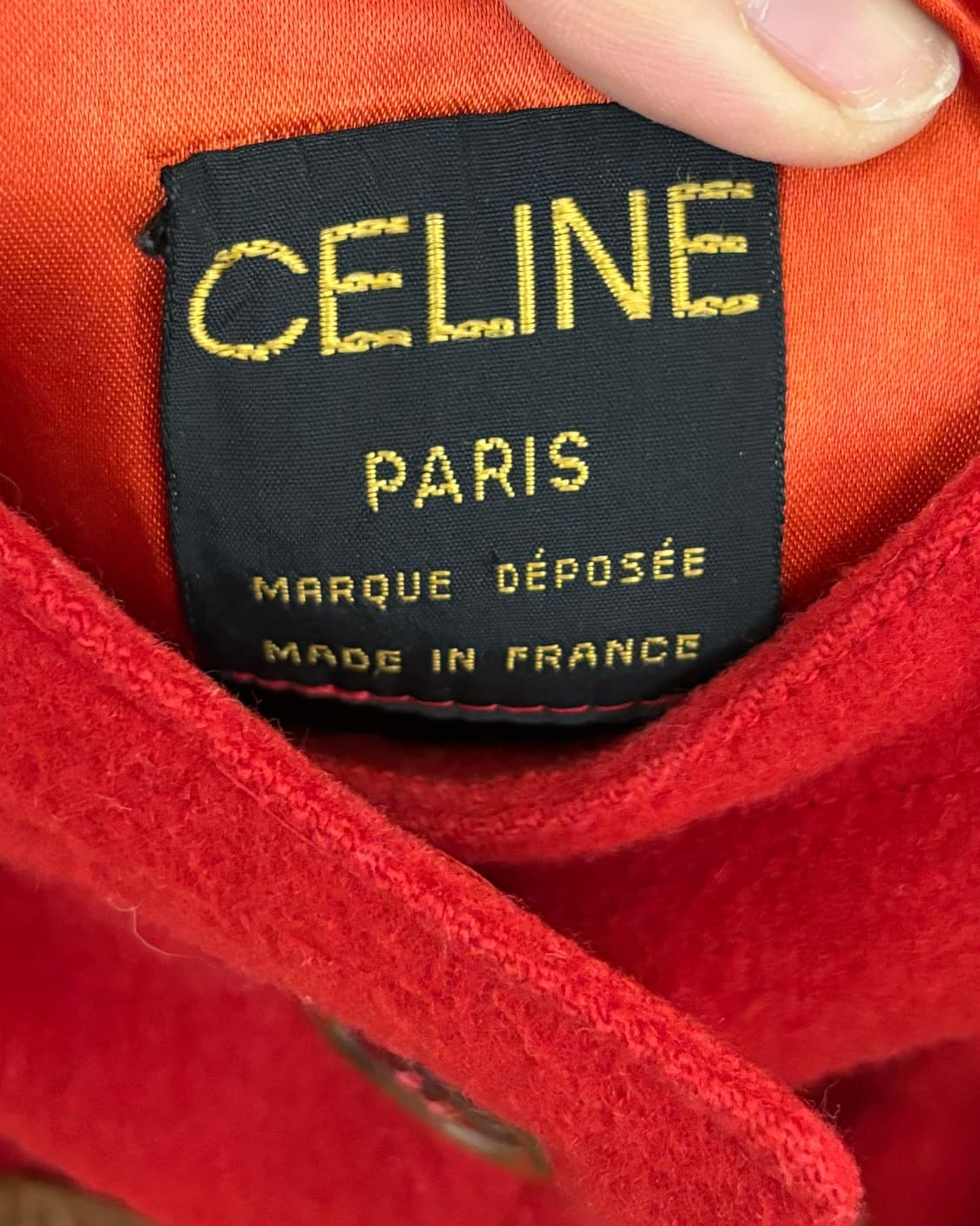 셀린느 레드 더블 코트 베스트 상품이미지7