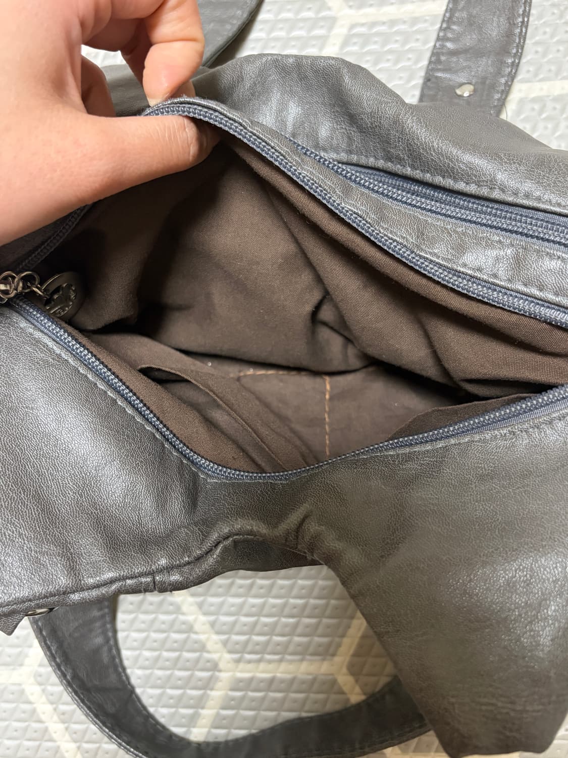 일본 빈티지 숄더백 그레이 상품이미지8