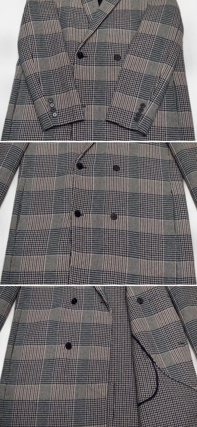 질스튜어트 뉴욕 글렌체크 울캐시미어 핸드메이드 코트 (100+) 상품이미지6