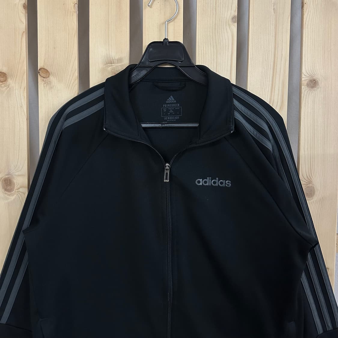 (L) 아디다스 블랙 그레이 져지 트랙탑 상품이미지3