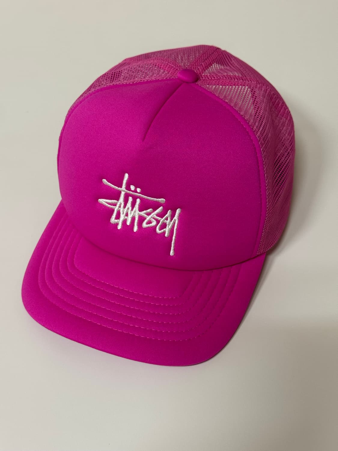 스투시 베이직 트러커캡 핑크 상품이미지1