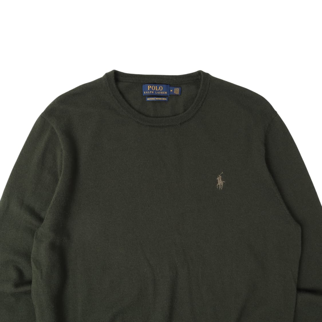폴로 랄프로렌 다크그린 워셔블 메리노 울 라운드 니트 상품이미지2