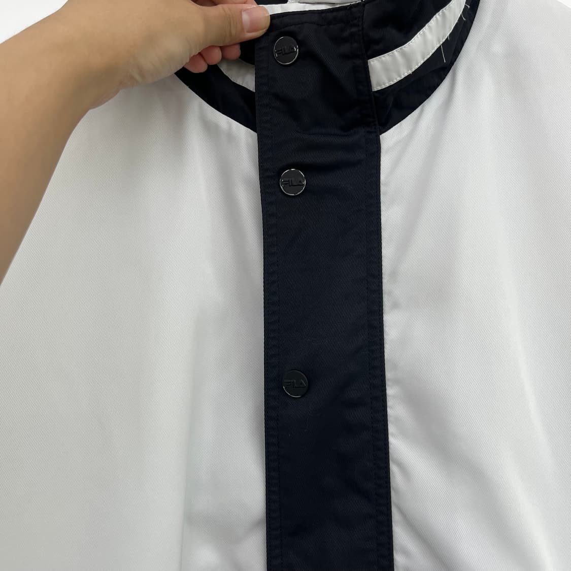 휠라 FILA 아노락 바람막이 화이트 블랙 남L 상품이미지2