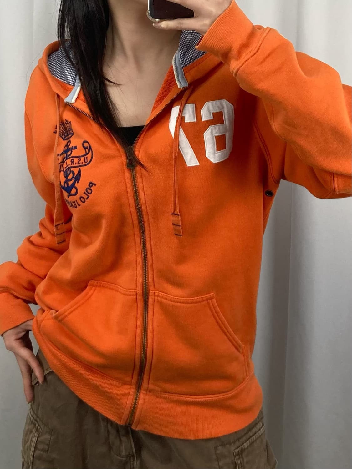 폴로진스 오렌지 후드집업 상품이미지2