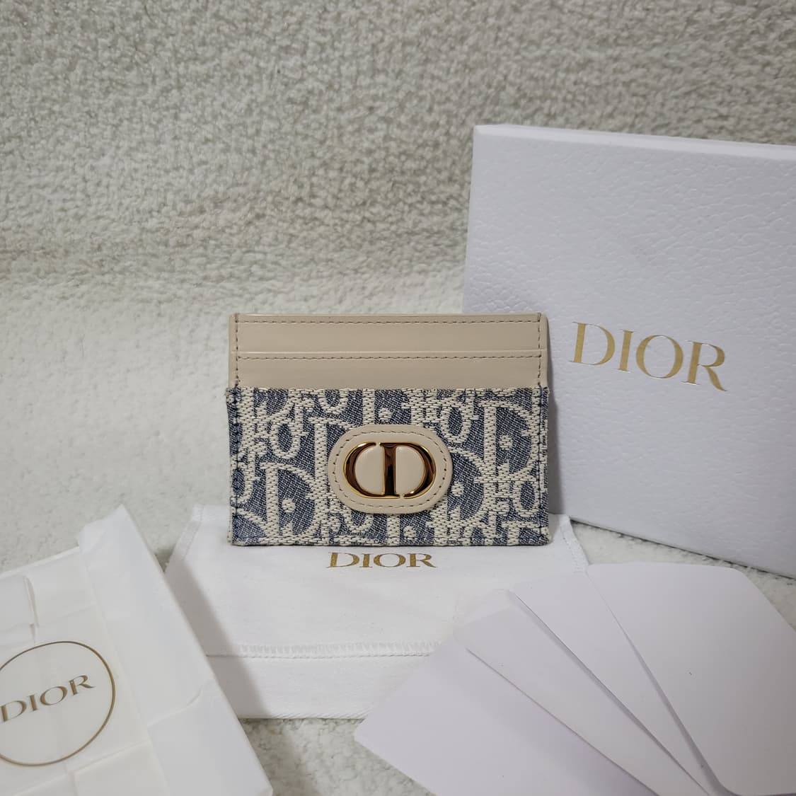 [유일매물/한정판] 디올 오블리크 몽테인 카드홀더 카드지갑 라이트 비스킷 상품이미지1