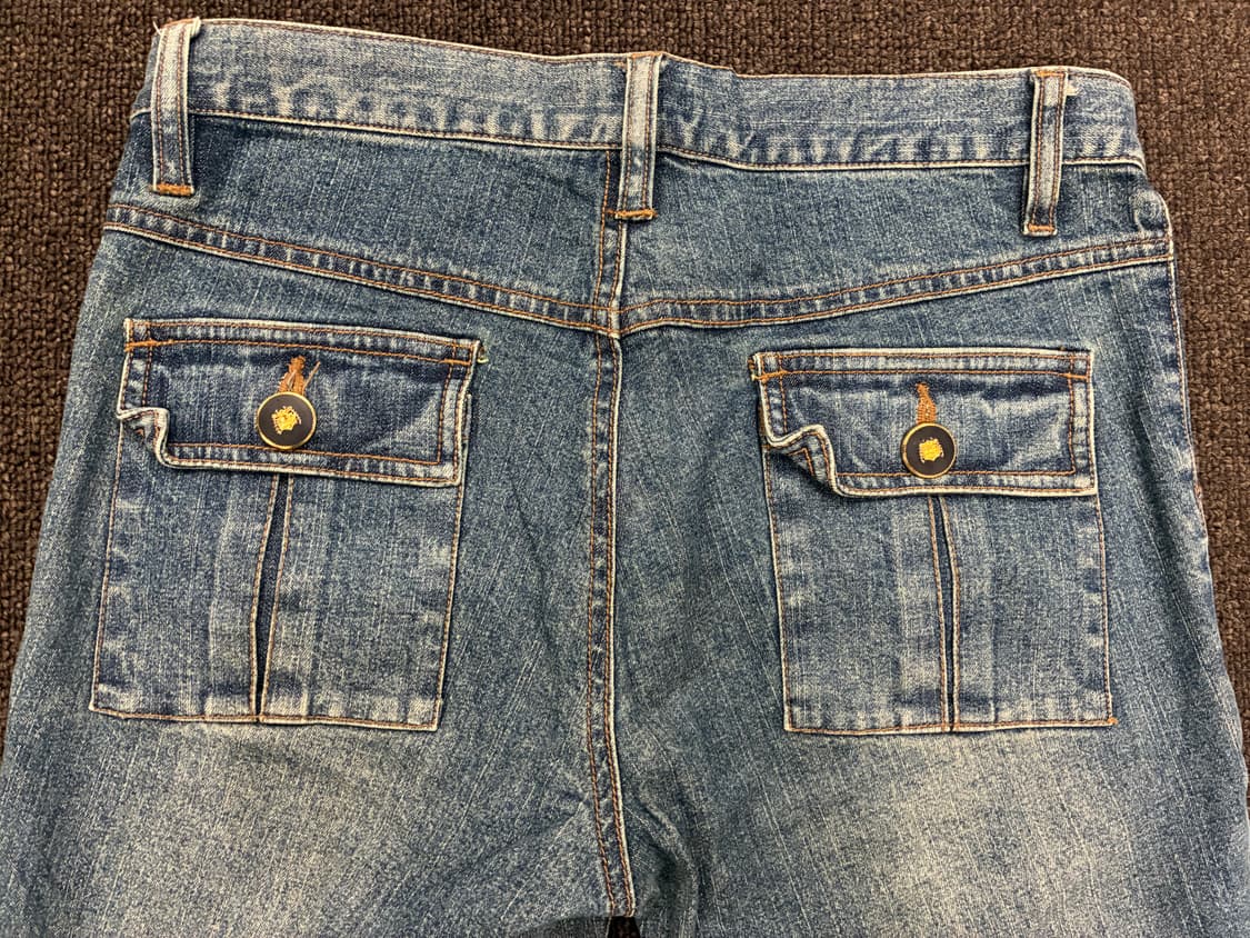 61-87)Japanese vintage 여성 부츠컷 카고 데님팬츠 상품이미지8