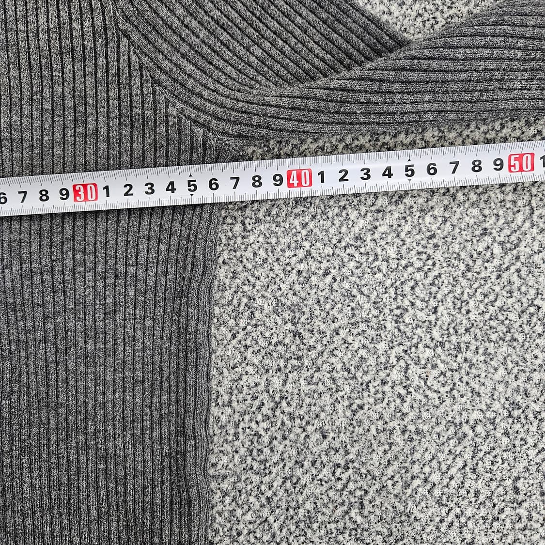 [F] 디자인바이서울 여성 그레이 골지 니트 스웨터 1104JM1 상품이미지7