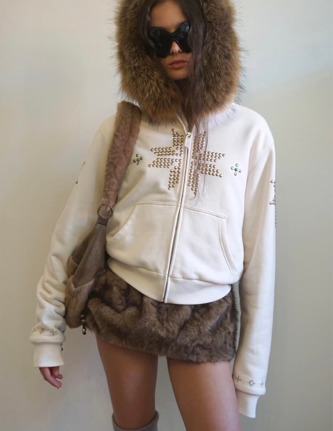 스컬프터 Fur Trimming Hooded Zip-Up xs 상품이미지2