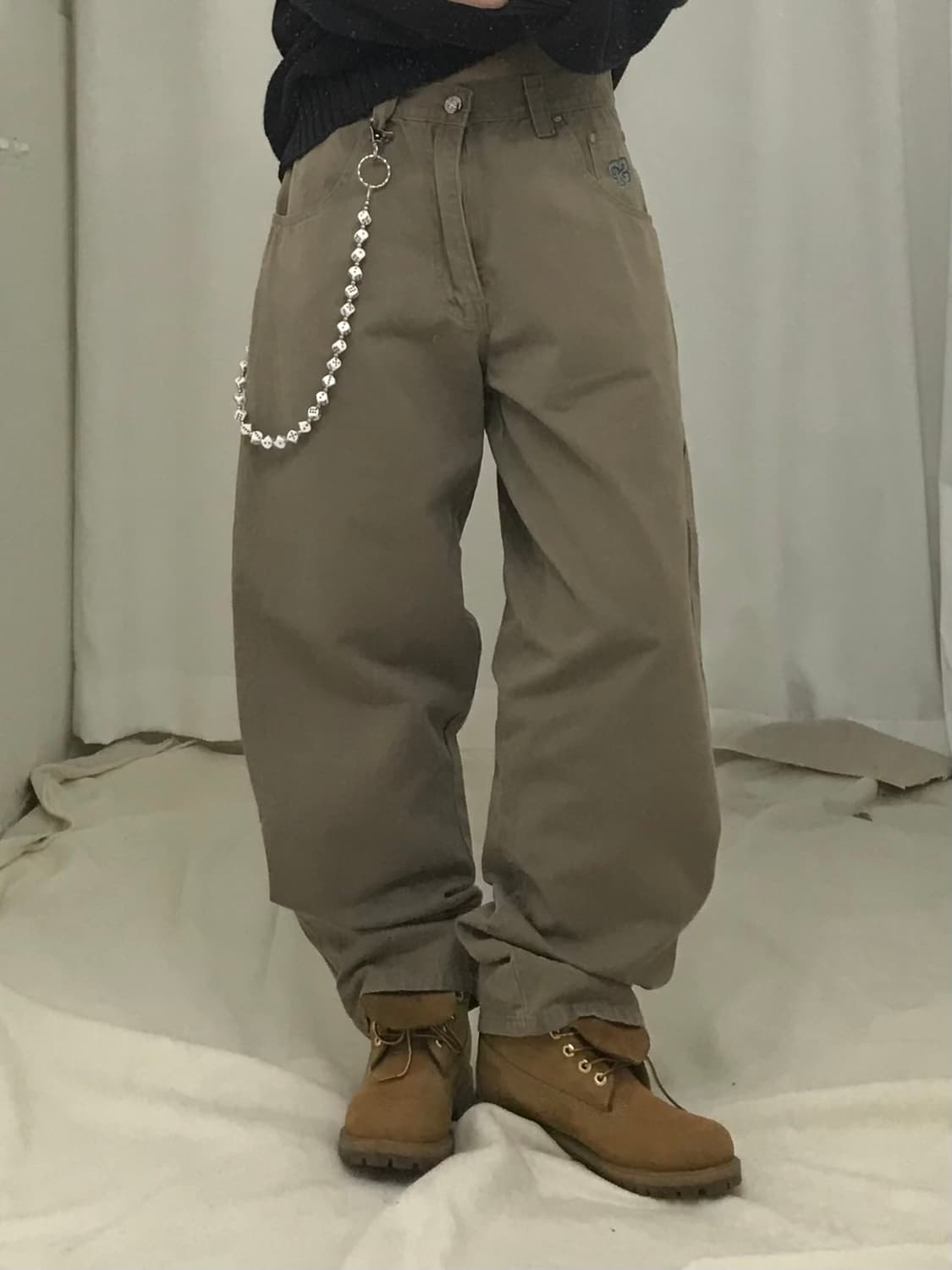 Southpolo jeans 베이지 힙합 카펜터 벌룬 팬츠 상품이미지2