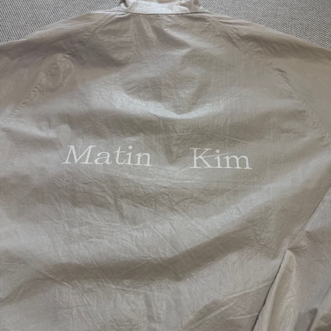 마땡킴 빅로고 코팅 바람막이 자켓 상품이미지6