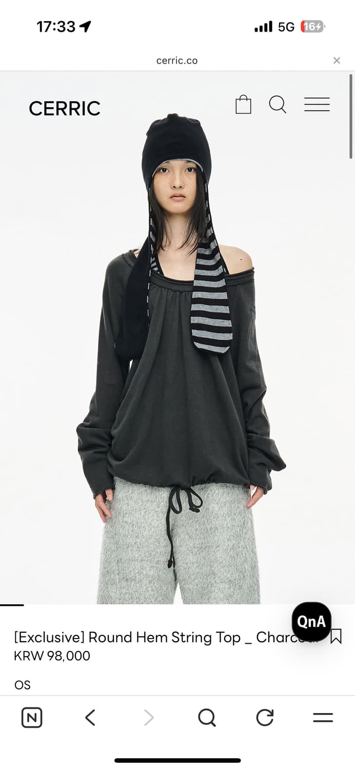 [Exclusive] Round Hem String Top  상품이미지1