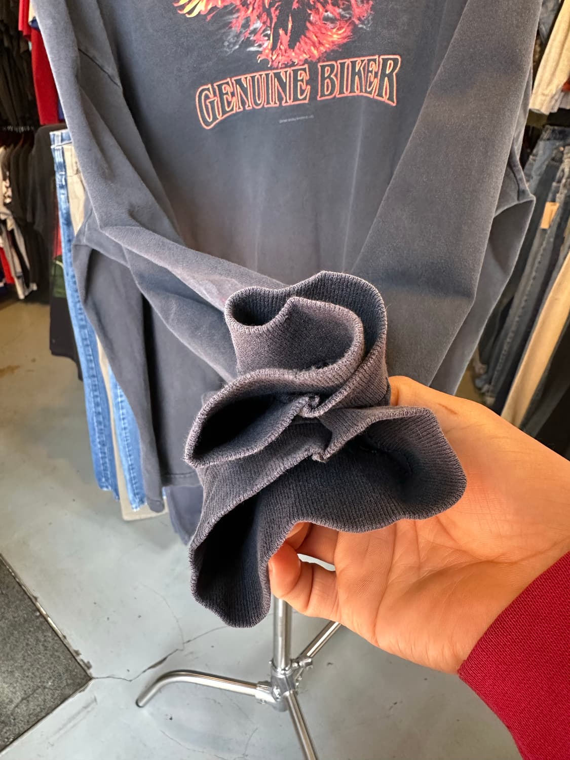 Genuine Biker 페이드 프린팅 롱슬리브 티셔츠 상품이미지7