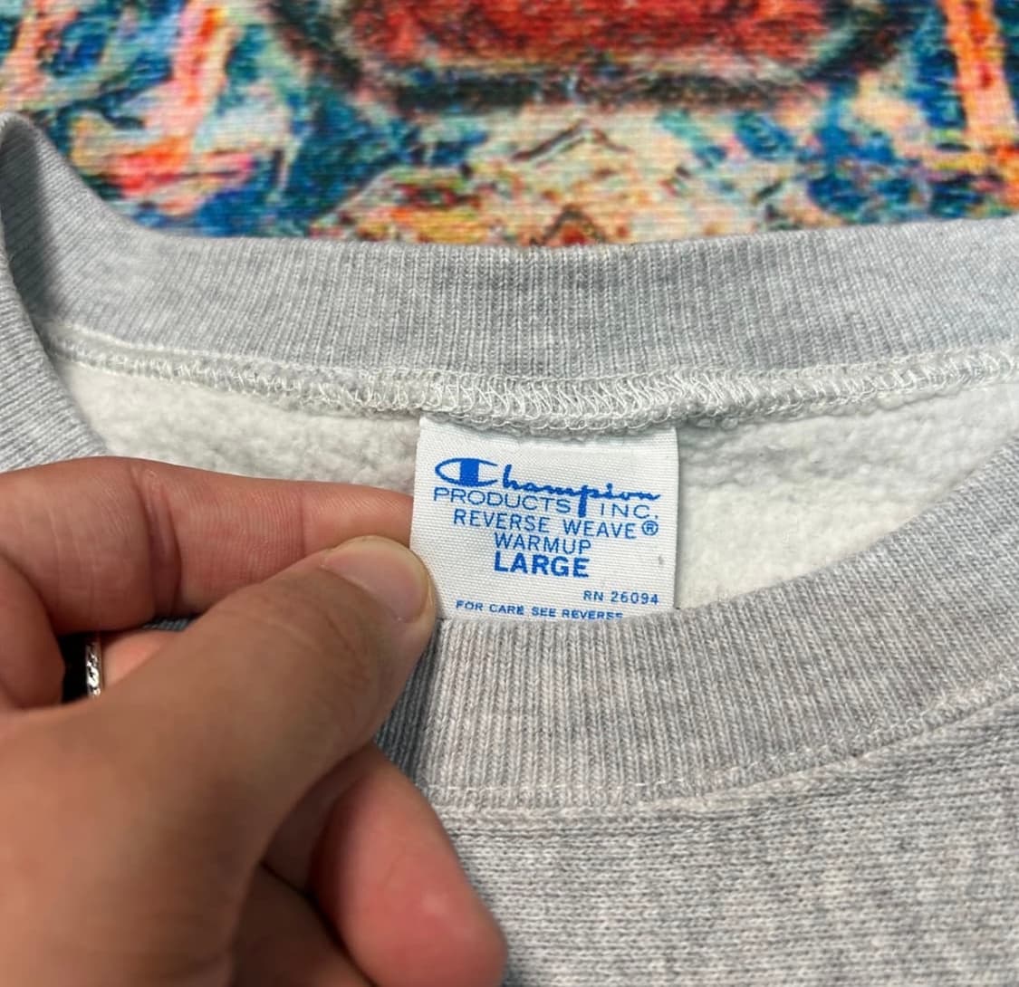 챔피온 리버스위브 블루택 스웻셔츠 L gray 상품이미지5