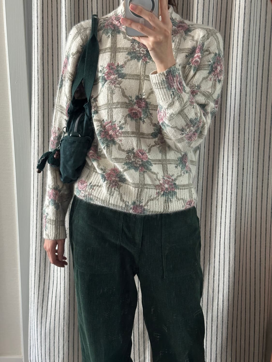 빈티지 키플링 Y2K 나일론 그린 숄더백 상품이미지6