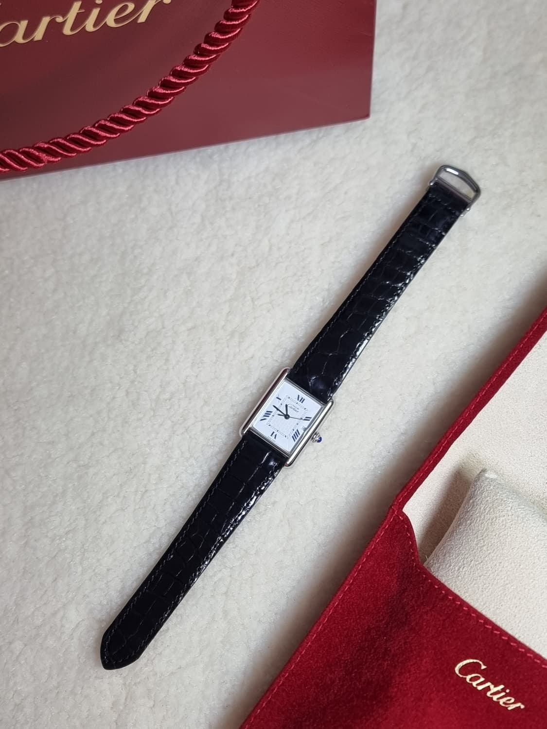 까르띠에 빈티지 탱크머스트 XL 짝수로만 다이얼 디버클 시계 99년 상품이미지6