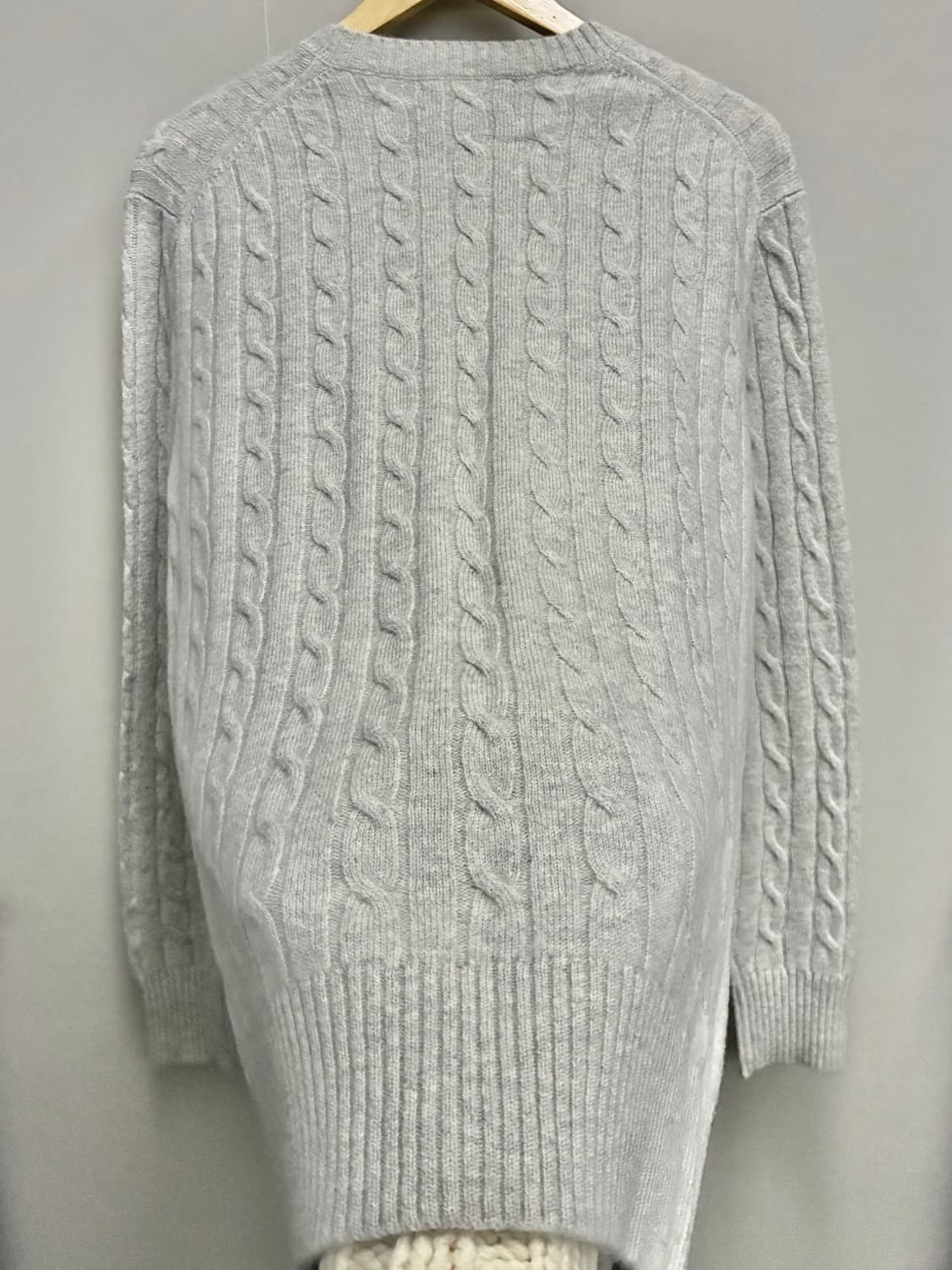 (XL)브룩스브라더스 램스울 케이블 꽈배기 니트 스웨터 그레이 상품이미지7