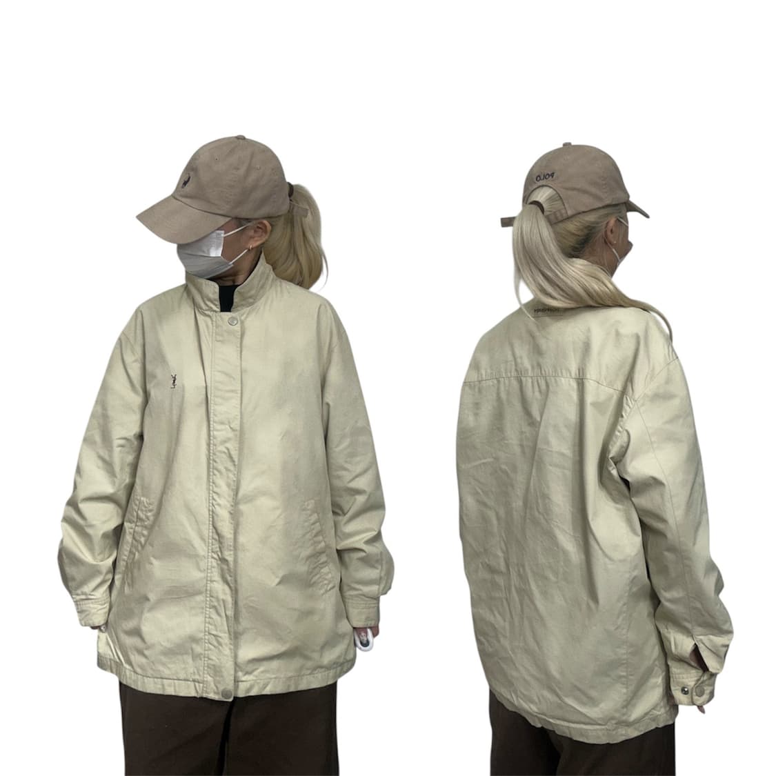 Ysl 입생로랑 아카이브 베이지 블루종 자켓 100 상품이미지1