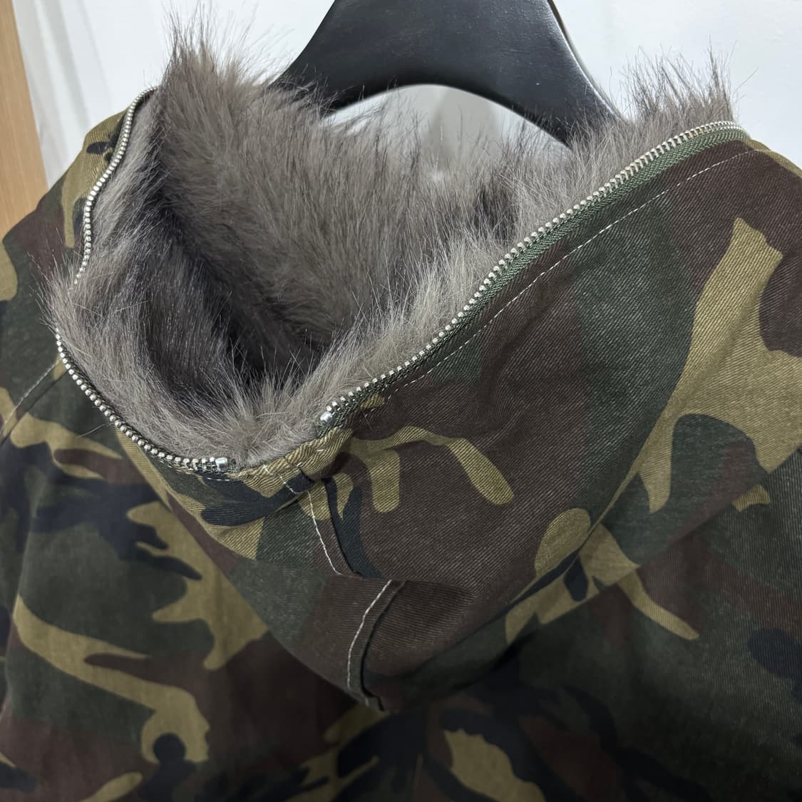 [새상품] 카모플라쥬 후드집업 퍼 점퍼 상품이미지4