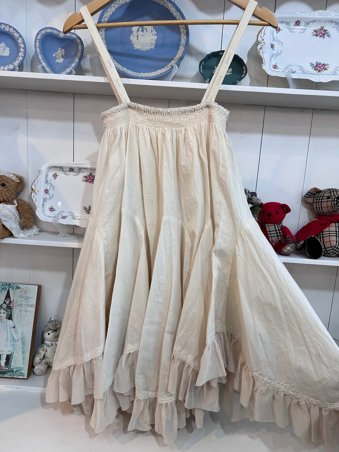 아이보리 캉캉 원피스 프릴 장식 상품이미지2