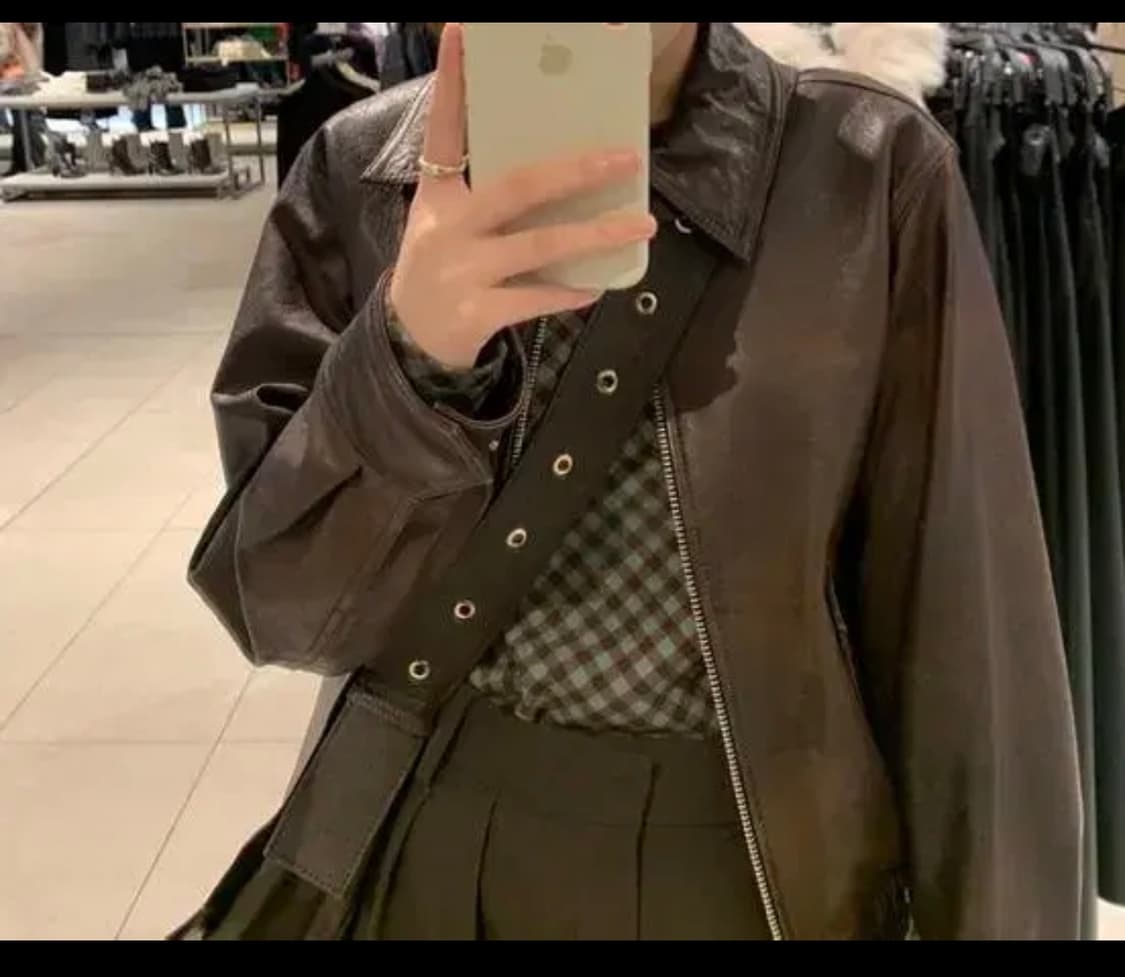 던스트 레더 블루종 자켓 상품이미지4