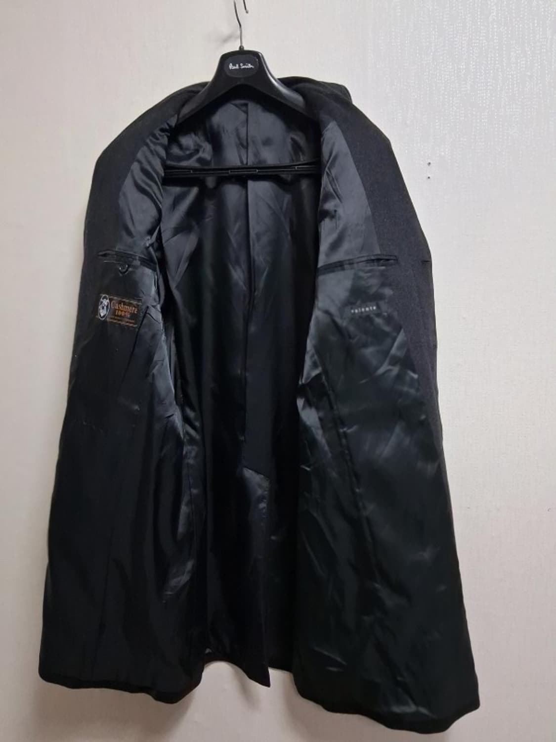 일본빈티지 valente 100% 퓨어캐시미어코트 남성M 95 그레이캐시 상품이미지3