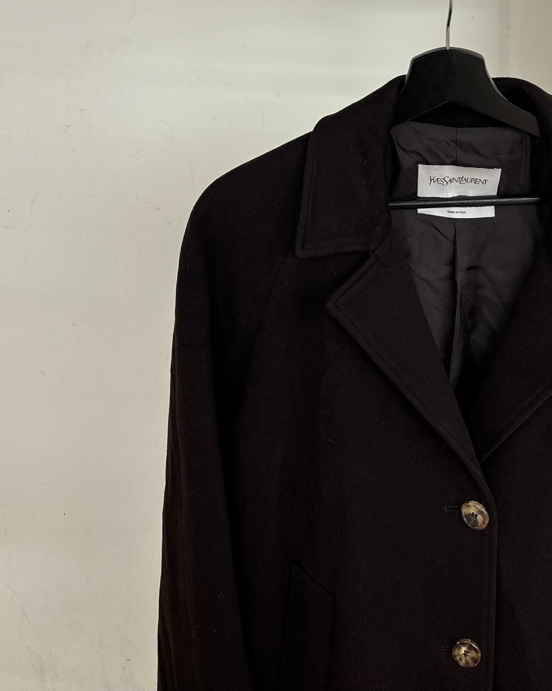 이브 생 로랑 브라운 싱글 브레스트 코트 상품이미지3