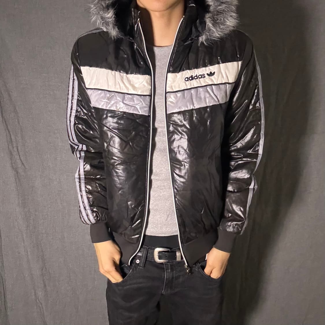 아디다스 y2k 카모 크롭 점퍼 상품이미지3