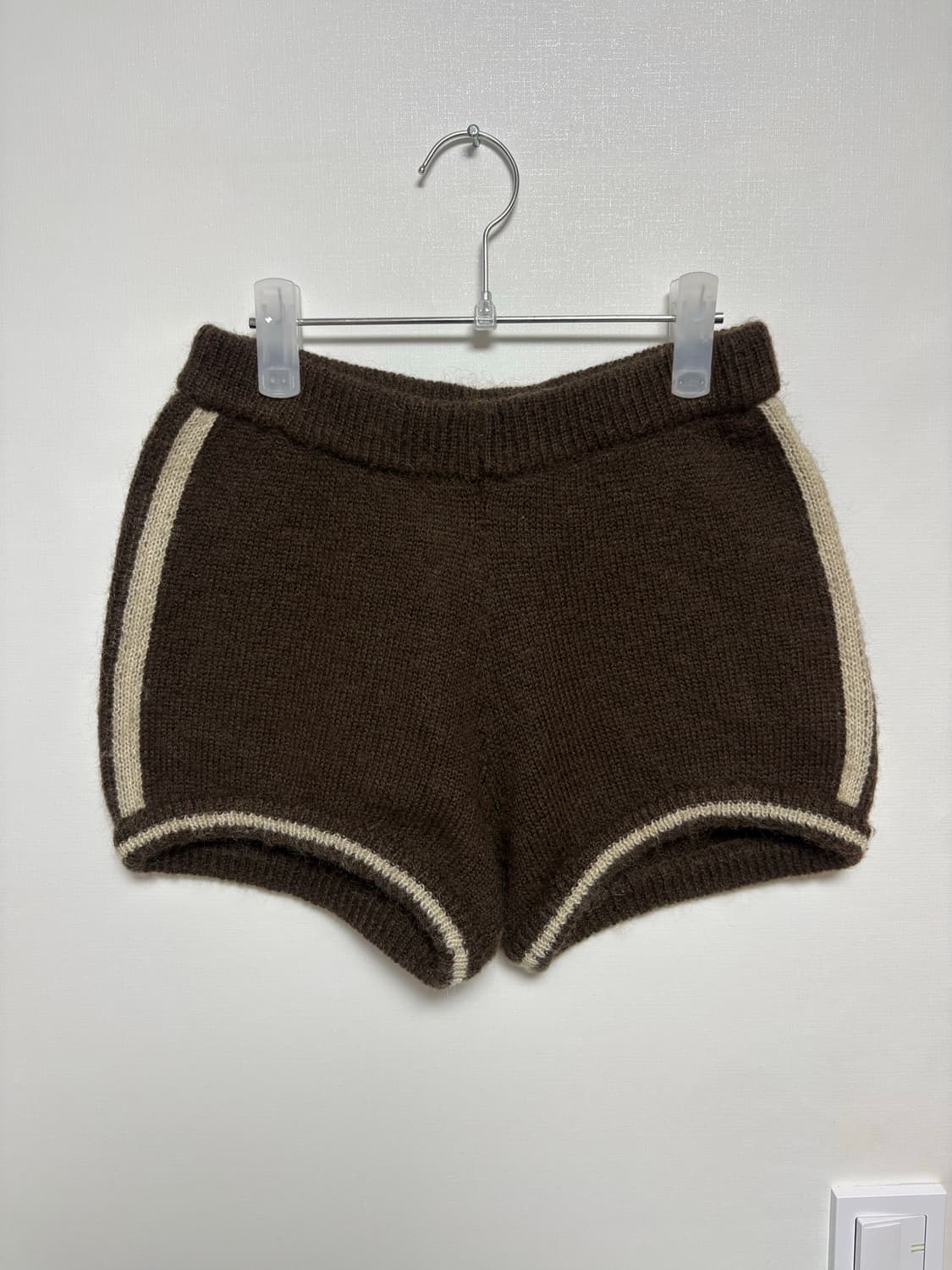 글로니 CROSS-STITCH KNIT SHORTS / BROWN / M 상품이미지5