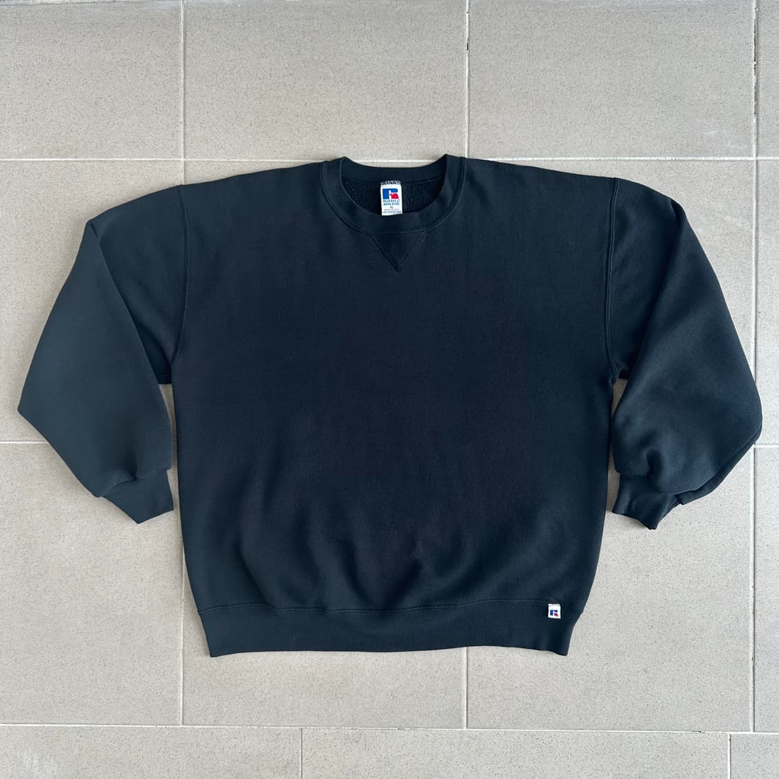 90s 빈티지 러셀 스웻셔츠 블랙 XL USA 상품이미지1
