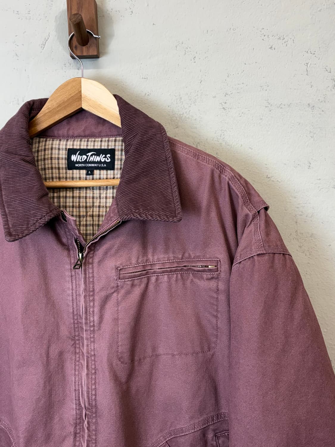 와일드띵스 빈티지 워크자켓 플럼 상품이미지3