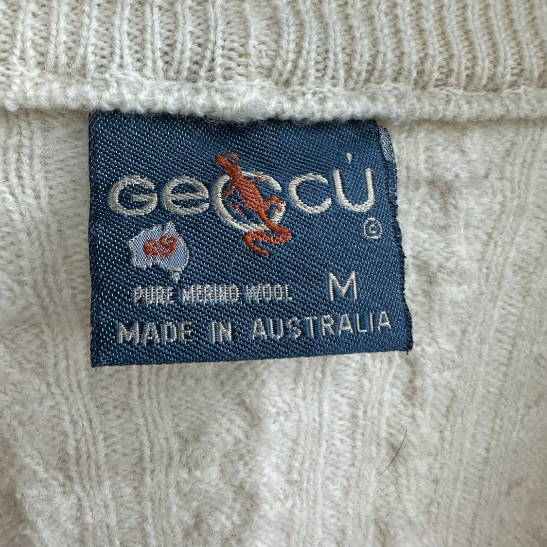 95 GECCU 90's 오스트레일리아 퓨어 울 니트 가디건 상품이미지3