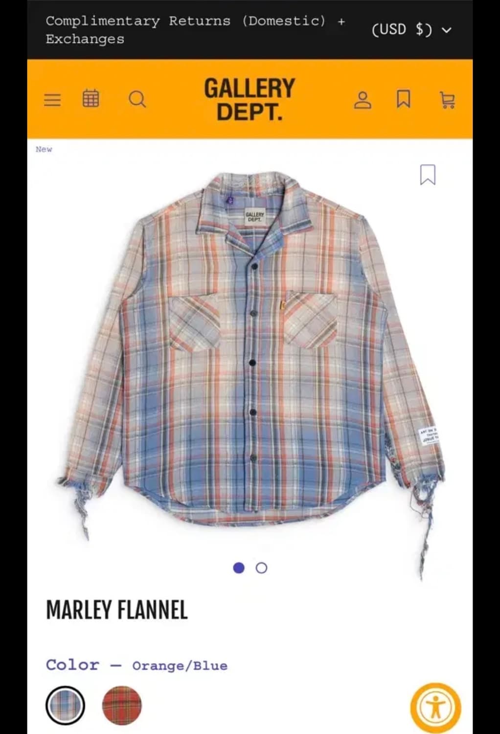 갤러리디파트먼트 체크셔츠 라지사이즈 판매합니다 상품이미지1