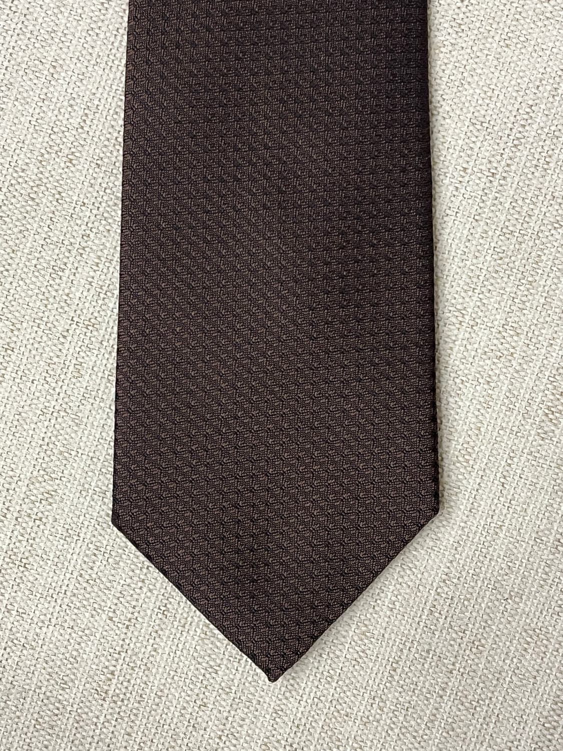 매너그램 브라운 솔리드 넥타이 상품이미지3