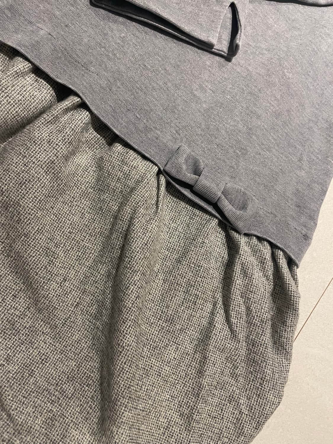 일본 레이어드 스타일 7부 원피스 상품이미지2