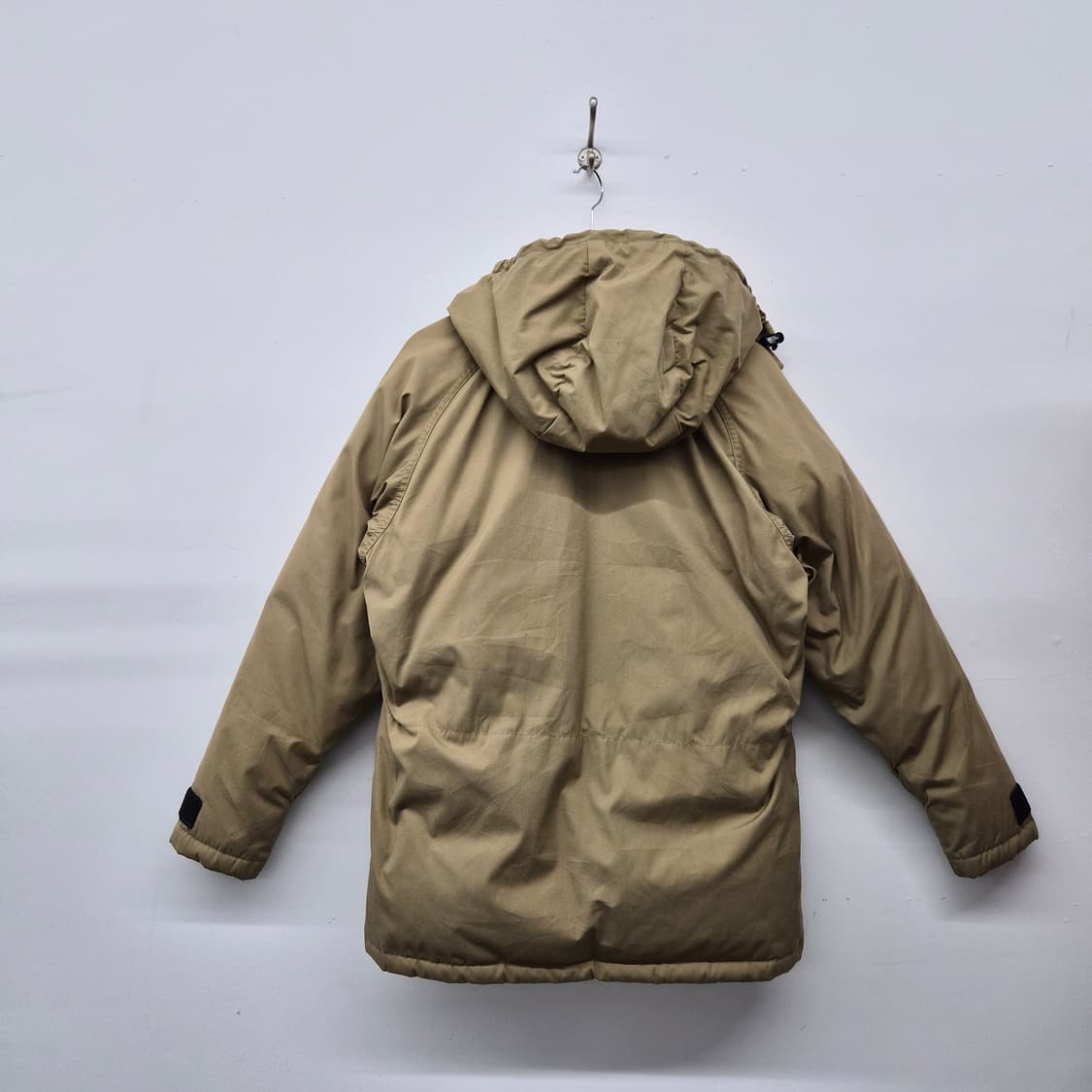 노스페이스 카키 오렌지 배색 패딩 점퍼 남성 S 상품이미지5