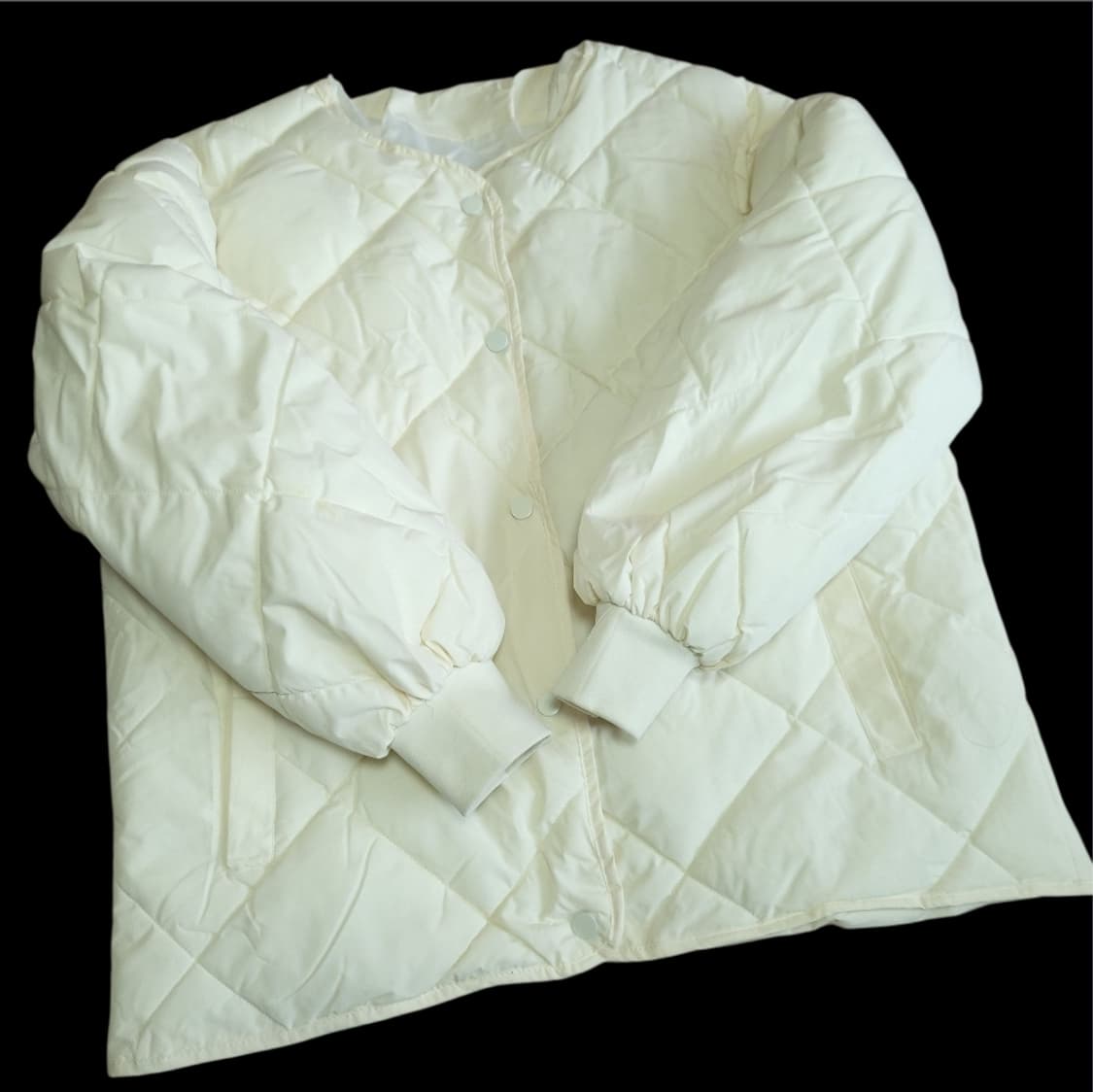 아이보리 경량패딩잠바 95-100 점퍼 상품이미지6