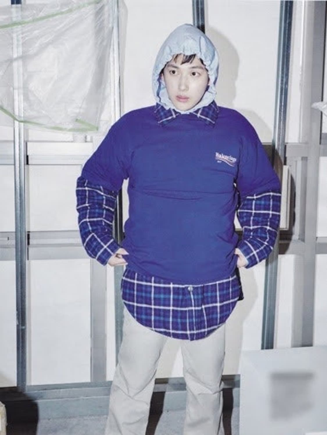 [46] 발렌시아가 fw17 플라넬 패디드 오버사이즈 셔츠 자켓 상품이미지3