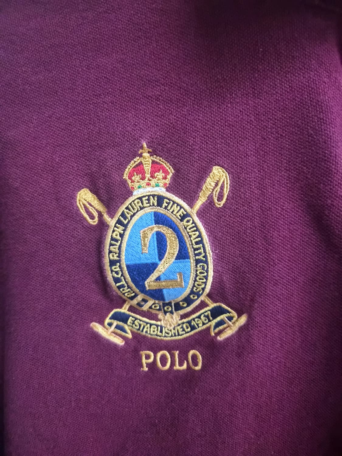 M) 폴로 랄프로렌 와펜 와인색 카라티 팝니다 상품이미지3