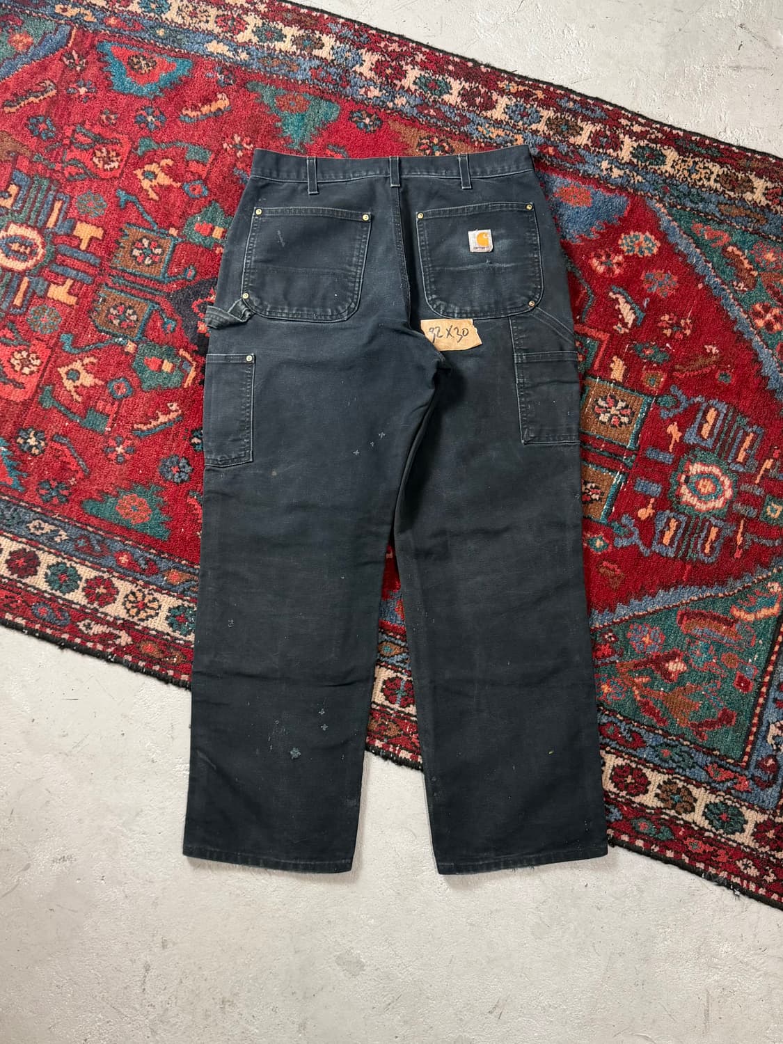 OG USA Made 칼하트 B01 더블니 블랙 칼하트 썩블니 카펜터 상품이미지4