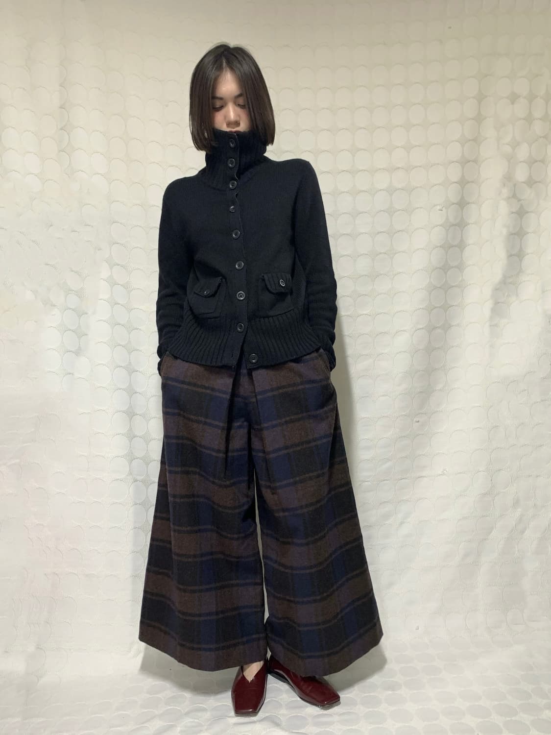 viviennewestwood울 스트라이프 와이드 팬츠 상품이미지2