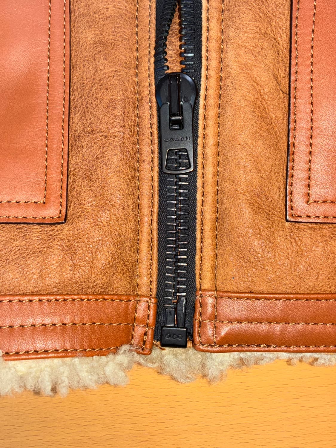 Coach Shearling Moto Jacket M 상품이미지7