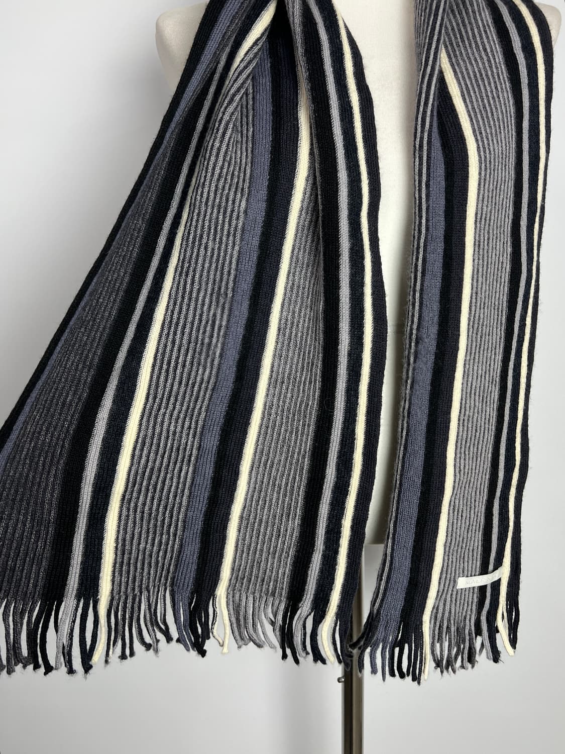 MALE&CO 스트라이프 울 머플러  상품이미지5
