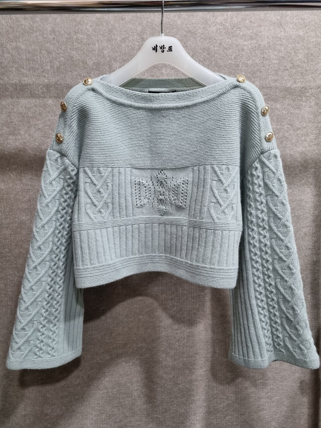 여성 free 듀엘 크롭 니트 긴팔 상품이미지1