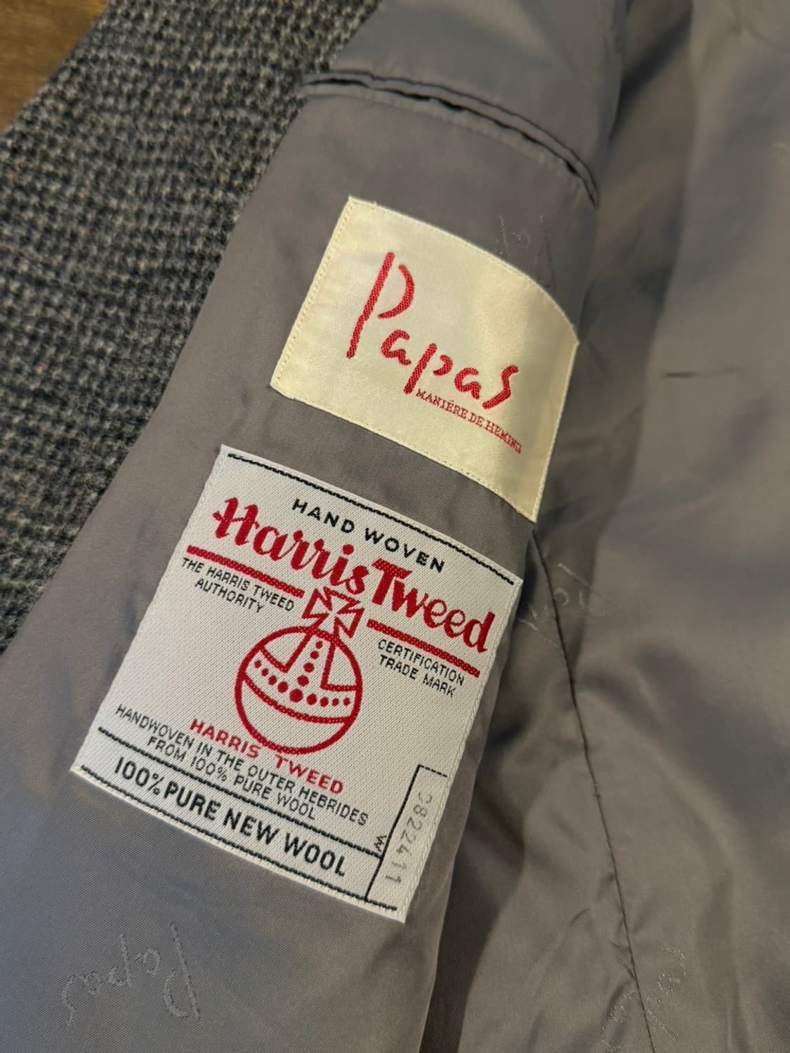 파파스 해리스 트위드 자켓 105 상품이미지9