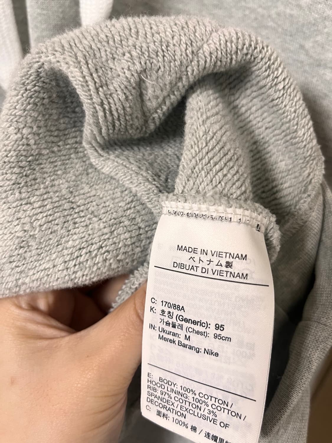 나이키 기모 후드 암포켓 남녀공용 상품이미지8