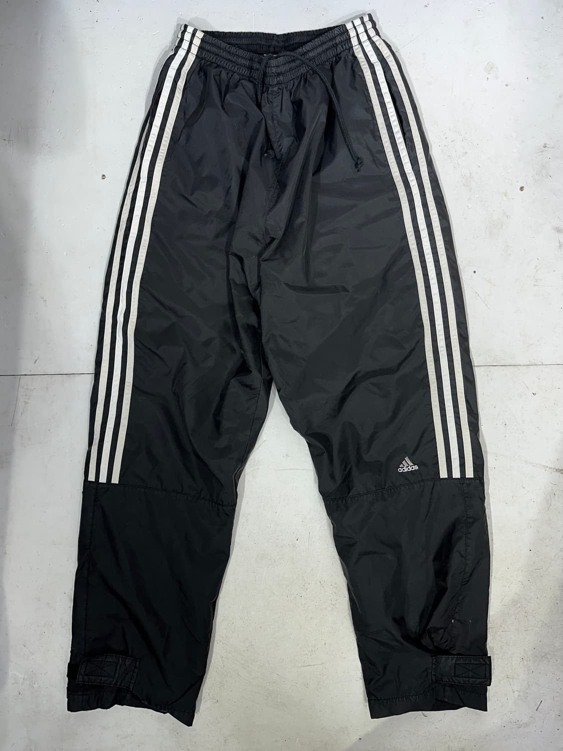 아디다스 블랙 와이드 화이트 삼선 스몰 로고 트랙 팬츠 추리닝 바지  상품이미지4