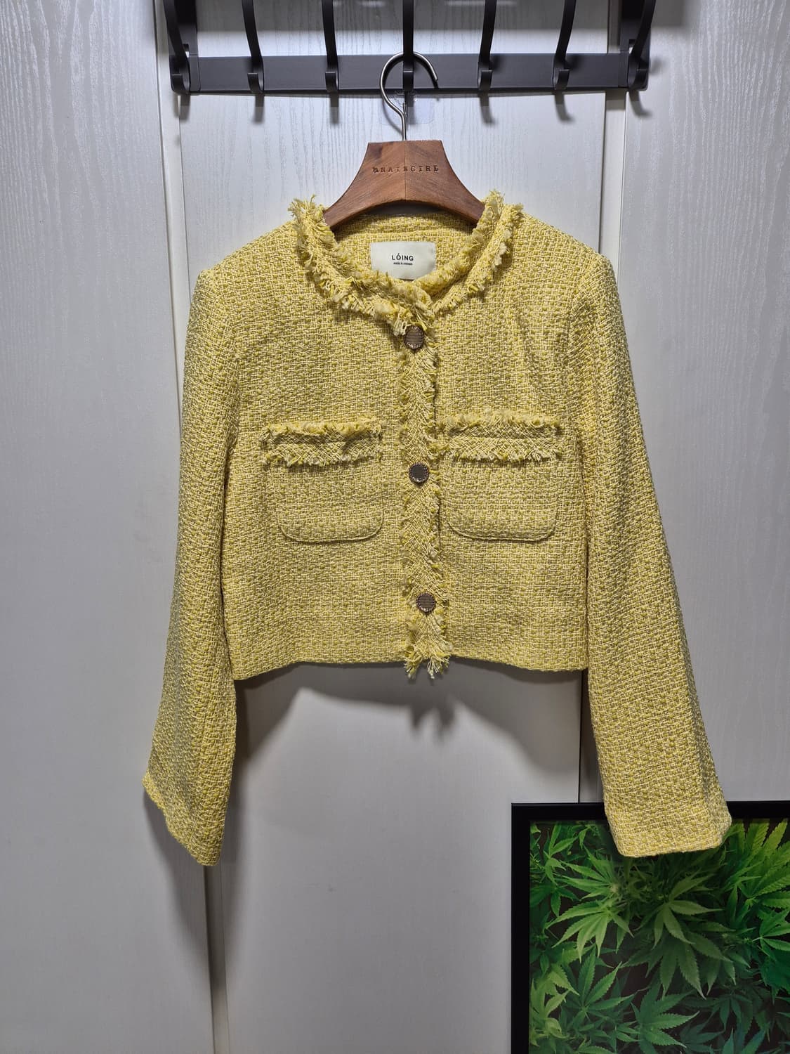 (세일)(새상품) 옐로우 트위드 자켓 상품이미지1