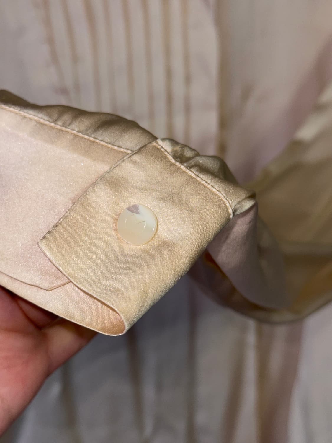 (남녀공용) 빈티지 골드 실크 셔츠 상품이미지4