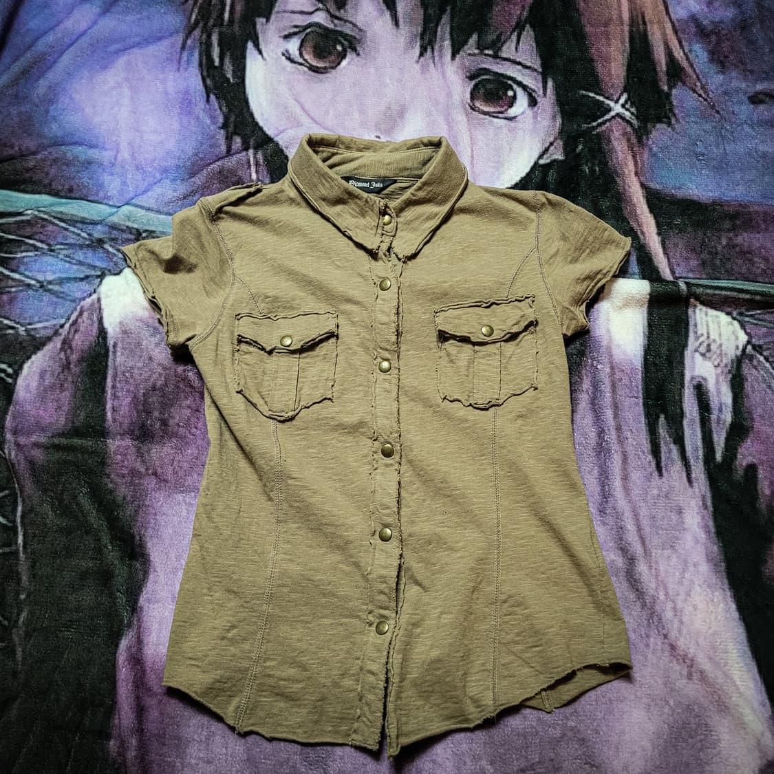 Diamond Julia Distressed Short Shirts 상품이미지3