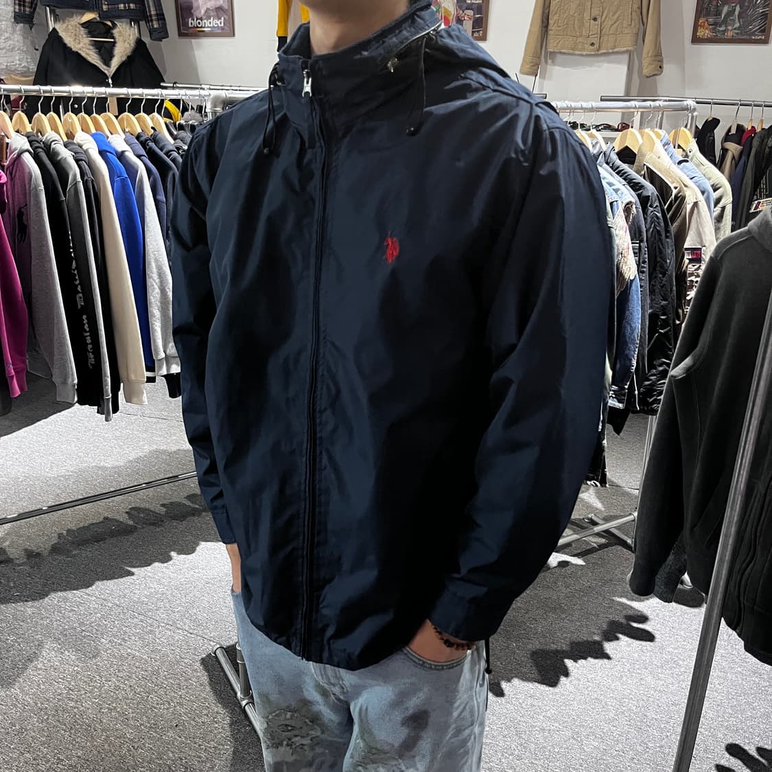US POLO 바람막이 후드 자켓 상품이미지1